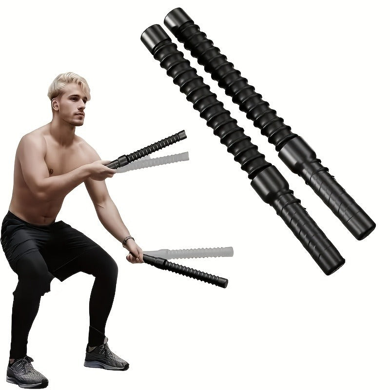2pcs Stainless Steel Wireless Combat Training Stick - A Universal Strength And Muscle Exercise Fitness Tool With Strong Rebound Inertia, Suitable For Home Fitness