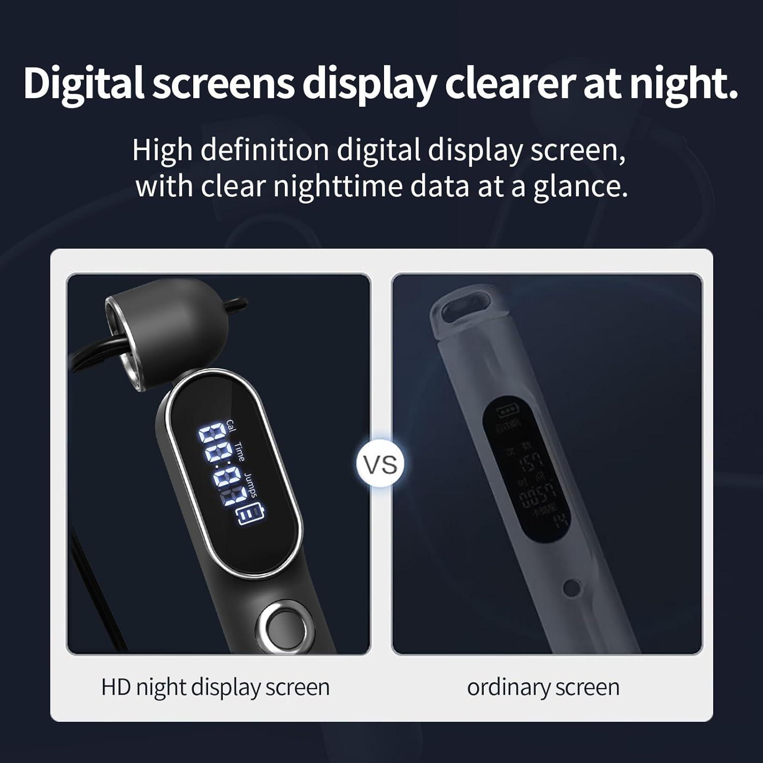 2 In 1 Adjustable Digital Intelligent Cordless Weighted Skipping Rope For Men And Women, Suitable For Children, Essential For Fitness, Boxing And Speed Training