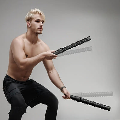 2pcs Stainless Steel Wireless Combat Training Stick - A Universal Strength And Muscle Exercise Fitness Tool With Strong Rebound Inertia, Suitable For Home Fitness